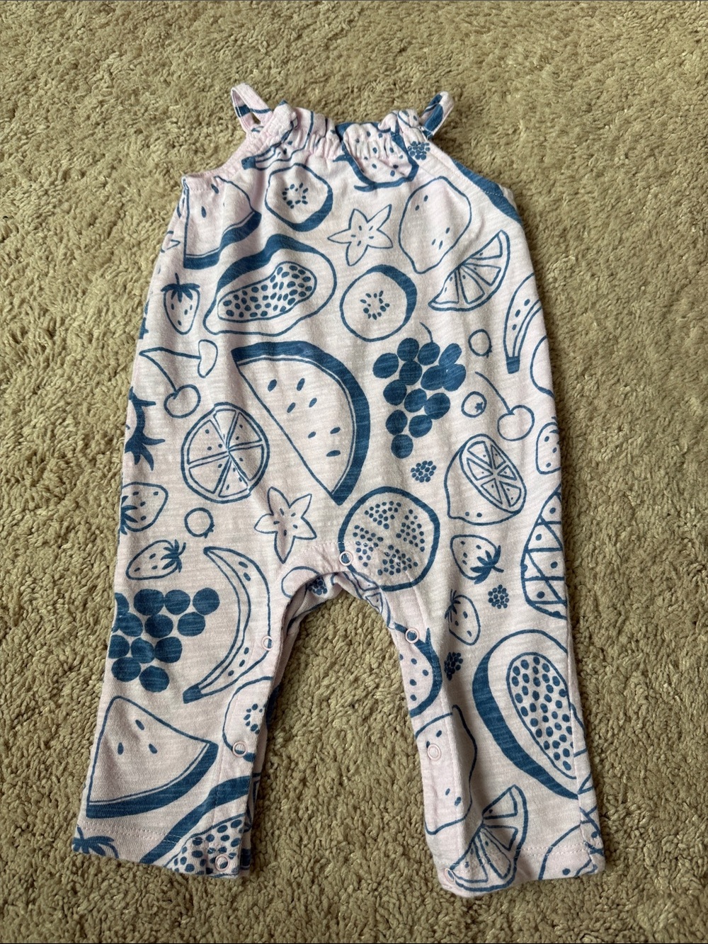 Cat & Jack Baby  Pink Blue Fruit Print Romper size 0-3 months